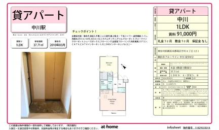 1LDK Condo in Nakagawachuo 0