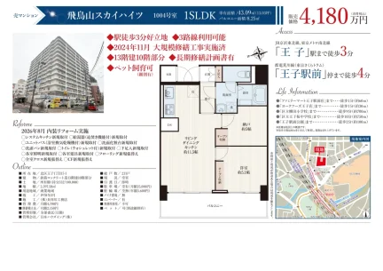 Well-Kept 1-Bedroom Condo Near Station in Ojihoncho 0