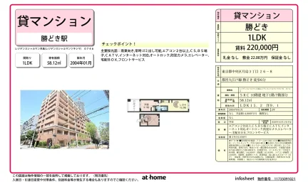 1LDK Condo Near Station in Tsukishima 0