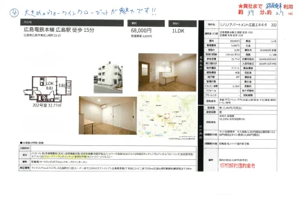 リノリノアパートメント広島エキキタ 202 202号 0