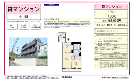 Modern 1LDK Condo Near Station in Nishiwaseda(2-chome1-ban1-23-go.2-b 0