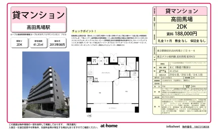 2DK Condo Near Station in Takadanobaba 0