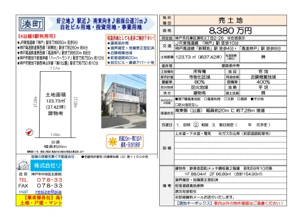 兵庫県神戸市兵庫区湊町３丁目 売地 0