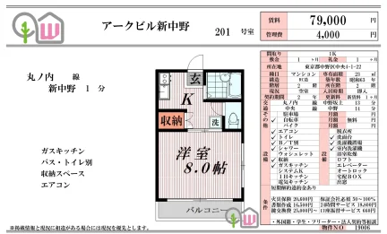 アークビル新中野 201号 0