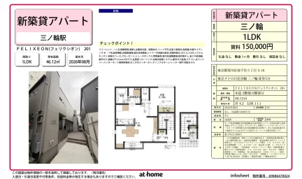 Brand New 1LDK Condo Near Station in Minamisenju 0