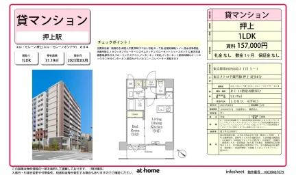 Modern 1LDK Condo in Mukojima 0
