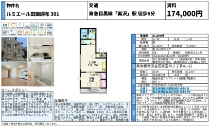 ルミエール田園調布 301号 0