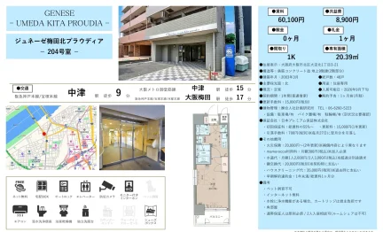 ジュネーゼ梅田北プラウディア 204号 0