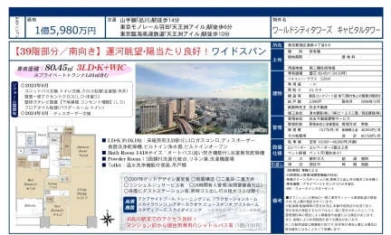 ワールドシティタワーズ キャピタルタワー 39号 0