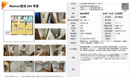 Riemon 蛍池 204号 0