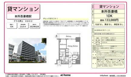 Modern 1DK Condo Near Station in Narihira 0