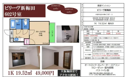ビリーヴ新梅田 602号室 0
