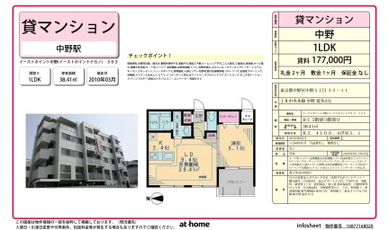 1LDK Condo Near Station in Higashinakano 0