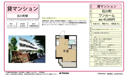Vintage Studio Condo Near Station in Ishikawacho 0