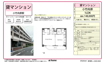 1LDK Condo in Komone 0