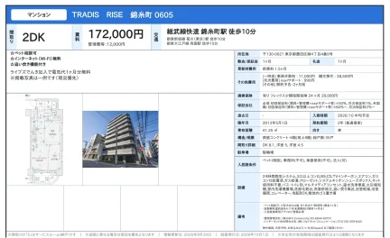TRADIS RISE 錦糸町 0605 605号 0