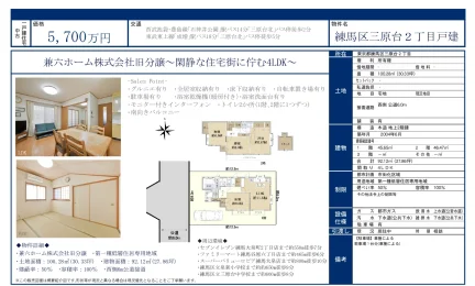 練馬区三原台2丁目戸建 4LDK 0