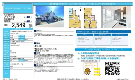 千葉市花見川区作新台2丁目3-20 3SLDK 0