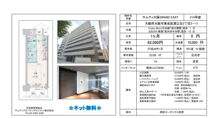 サムティ大阪GRAND EAST 213号室 0