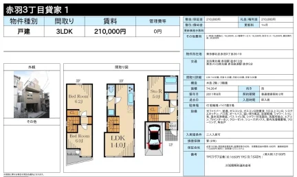赤羽3丁目貸家 1号 0