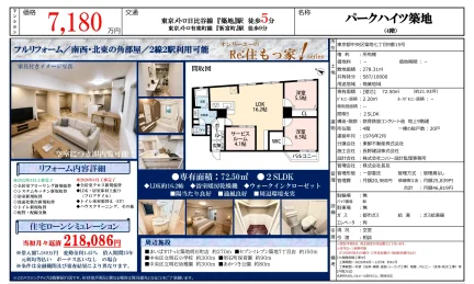 パークハイツ築地 4階 0