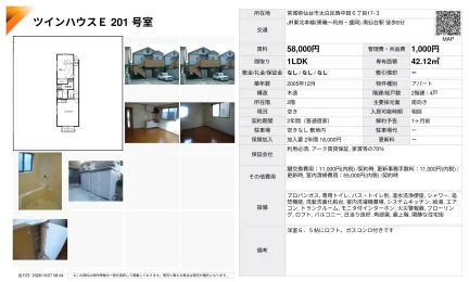 ツインハウスE201号室 201号 0