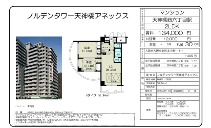 ノルデンタワー天神橋アネックス 1405号 0