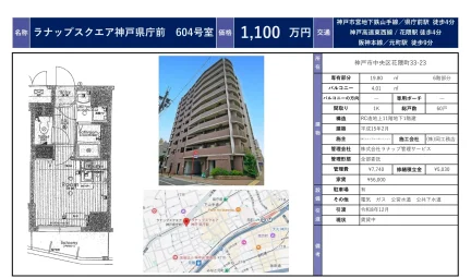 ラナップスクエア神戸県庁前 604号 0