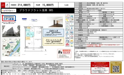 プラウドフラット浅草 905号 0
