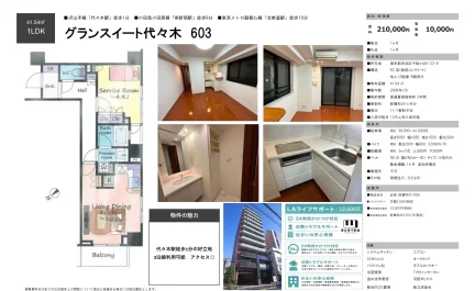 グランスイート代々木 603号 0