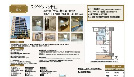 ラグゼナ北千住 503号 0