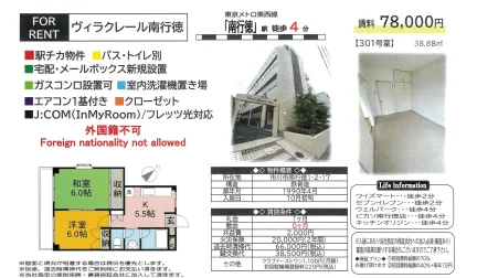 ヴィラクレール南行徳 301号 0