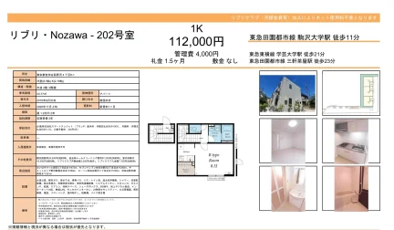 リブリクラブ Nozawa-202号室 202号 0