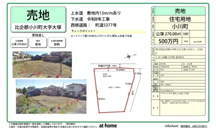 埼玉県比企郡小川町大字大塚 売地 0
