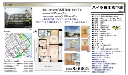 ハイツ日本橋中洲 705号 0