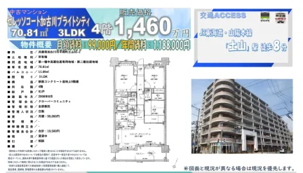 3-Bedroom Condo in Hiraokacho tsuchiyama 0