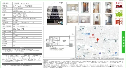 エステムコート大阪 VESTII 1201号 0