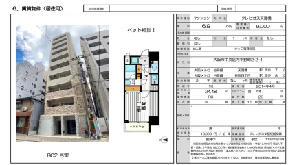 クレビオス天満橋 802号 0