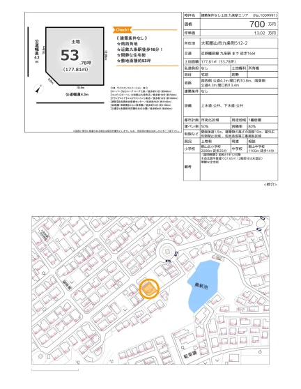 建築条件なし土地 九条駅エリア 0