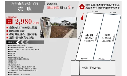 所沢市和ヶ原1丁目 0