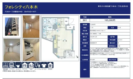 フォレシティ六本木 801号 0