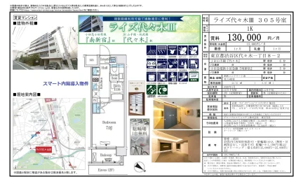 ライズ代々木Ⅲ 305号 0