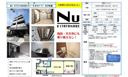 NU KITATANABE（ヌーキタタナベ） 403号 0