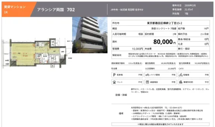 アランシア両国 702号 0