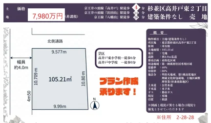 杉並区高井戸東2丁目 売地 0