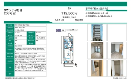 リヴシティ初台 203号 0