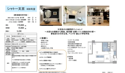 シャトー文京 608号 0