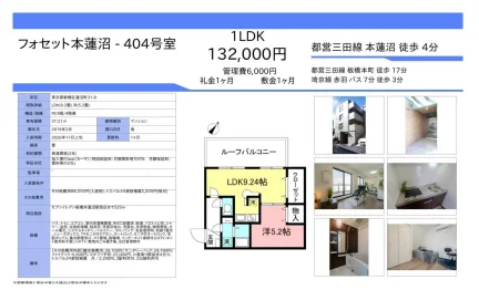フォセット本蓮沼 404号 0