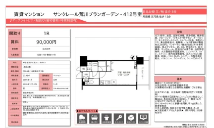 サンクレール荒川ブランガーデン 412号 0