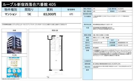 ルーブル新宿西落合六番館 405号 0